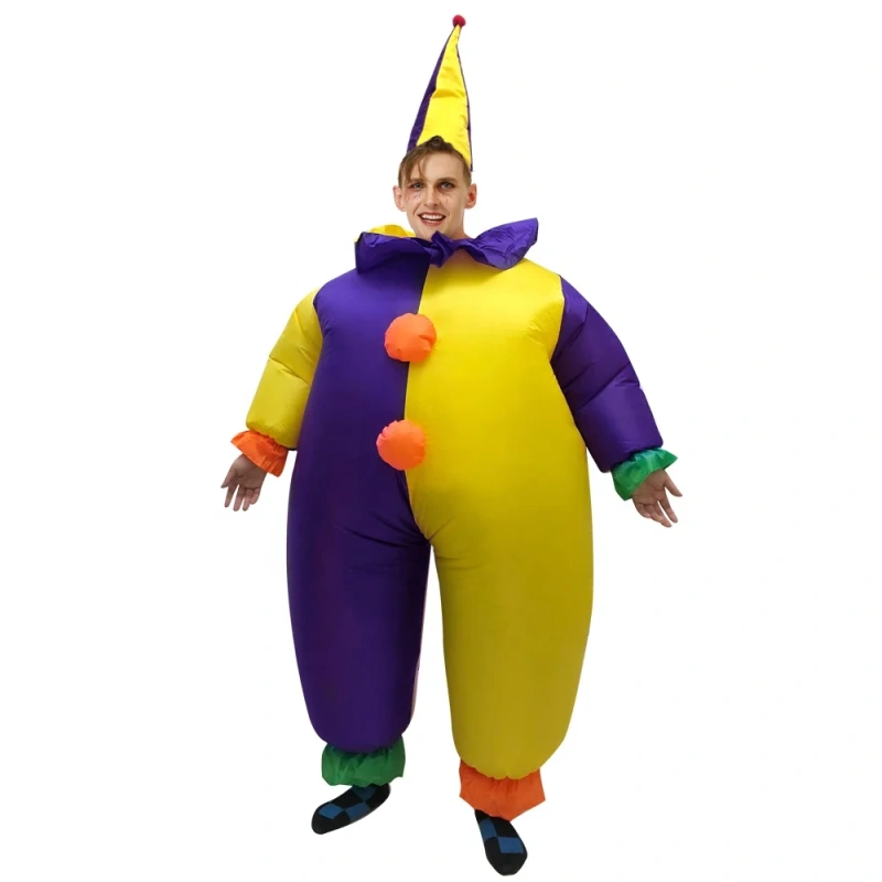Deluxe Inflatable Clown Costume for Adults Halloween Cosplay Performance