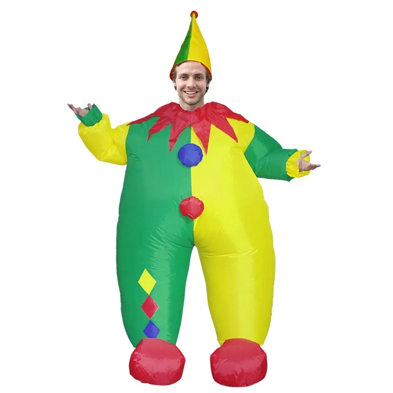 Deluxe Inflatable Clown Costume for Adults Halloween Cosplay Performance