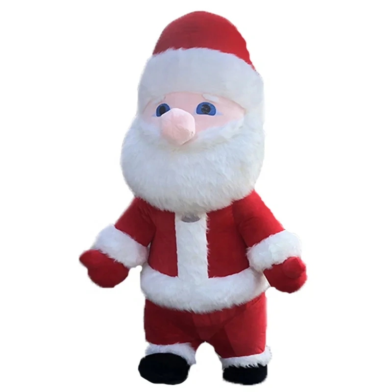 Walking Inflatable Santa Snowman Mascot Costume Christmas Party