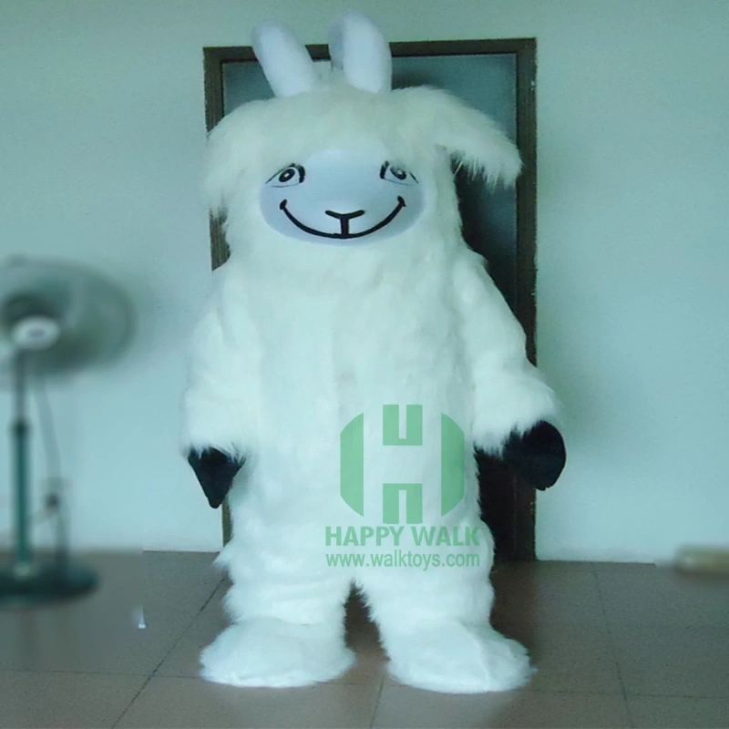 Custom White Goat Mascot Costume Unisex Stuffed Animal Toy for Adults Cosplay Plush Toy Farmer Costume