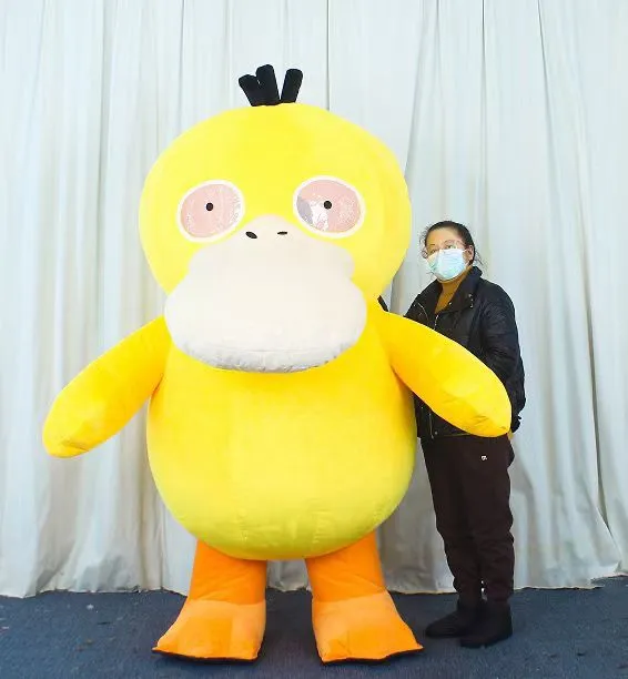 pokemon mascot inflatable HWS222 costume in yellow color