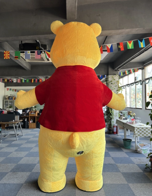 Wedding Decoration Custom Plush Adult Winnie the Pooh Polar Bear Yellow Bear Inflatable Mascot Bear Mascot Costumes Christmas Party Cosplay