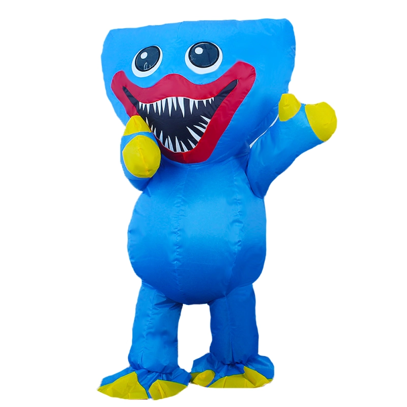 Pink Color Adult Huggy Wuggy Poppy Playtime Cartoon Character Halloween Inflatable Costume