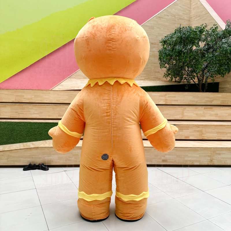 Christmas inflatable gingerbread Man mascot costume