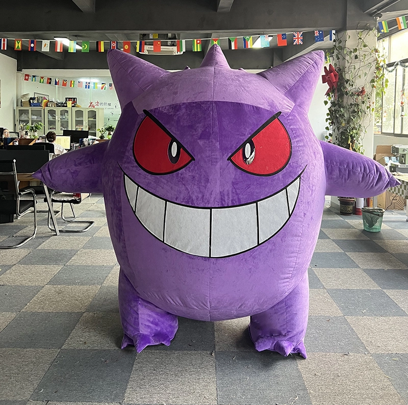 Gengar Pokemon Purple Cartoon Character Movie Inflatable Mascot Costume