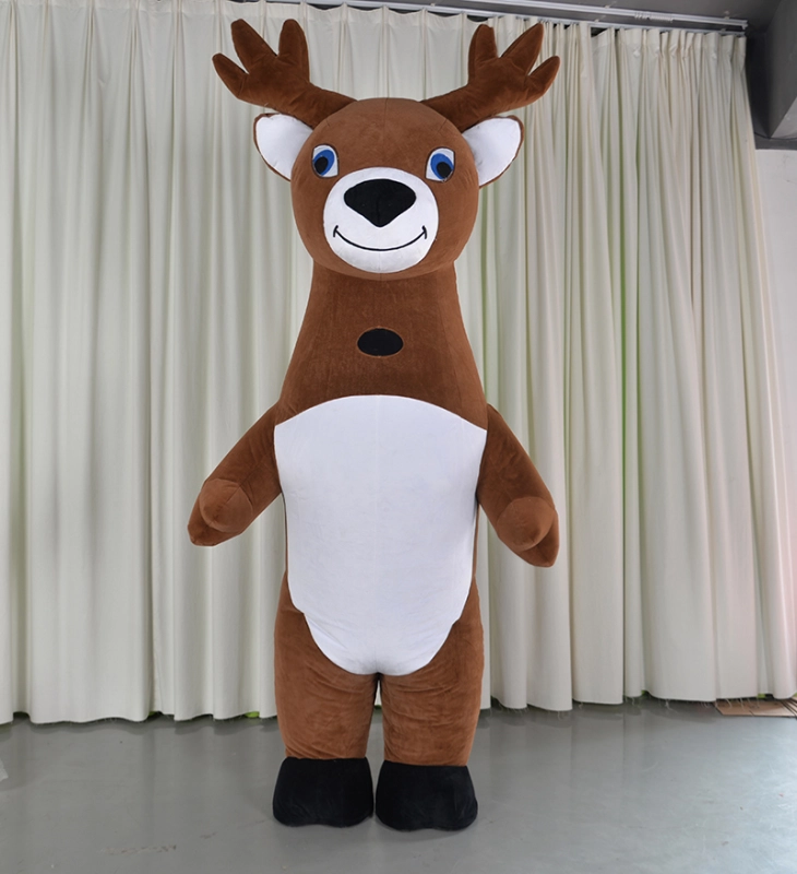 Christmas inflatable reindeer moose mascot costume