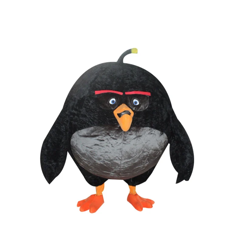 black color inflatable angry bird mascot costume