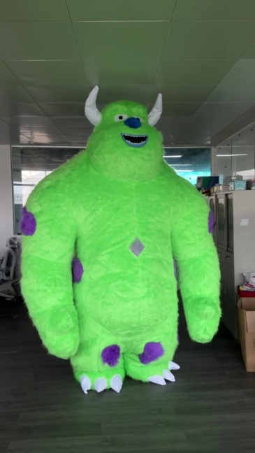 Blue color Monsters University cartoon character James P. Sullivan inflatable sully mascot costume