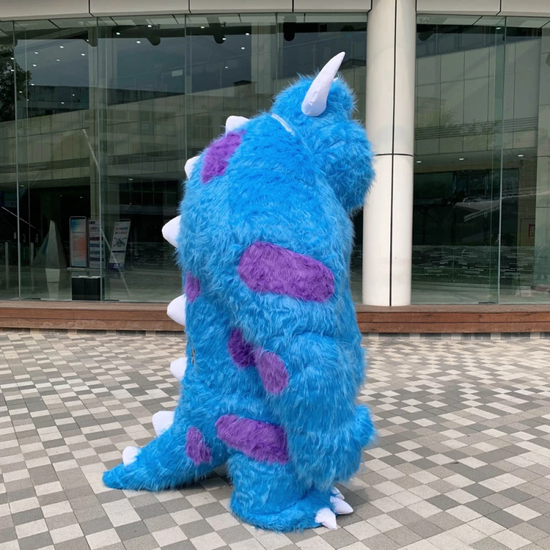 Blue color Monsters University cartoon character James P. Sullivan inflatable sully mascot costume