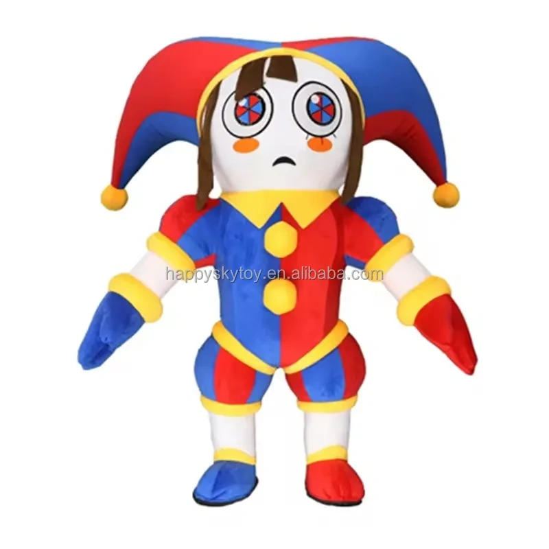 Circus Clown Inflatable Mascot Costume Adult Blow up Suit Large Costume For Fancy Christmas Party Cosplay