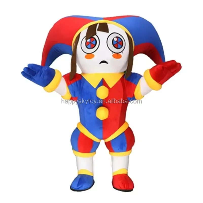 Circus Clown Inflatable Mascot Costume Adult Blow up Suit Large Costume For Fancy Christmas Party Cosplay