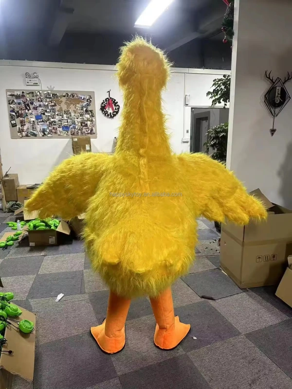 Inflatable yellow Swan Mascot Costume Adult Furry Goose Suit for Entertainment Stage Wear Full Body Animal Cosplay Dress