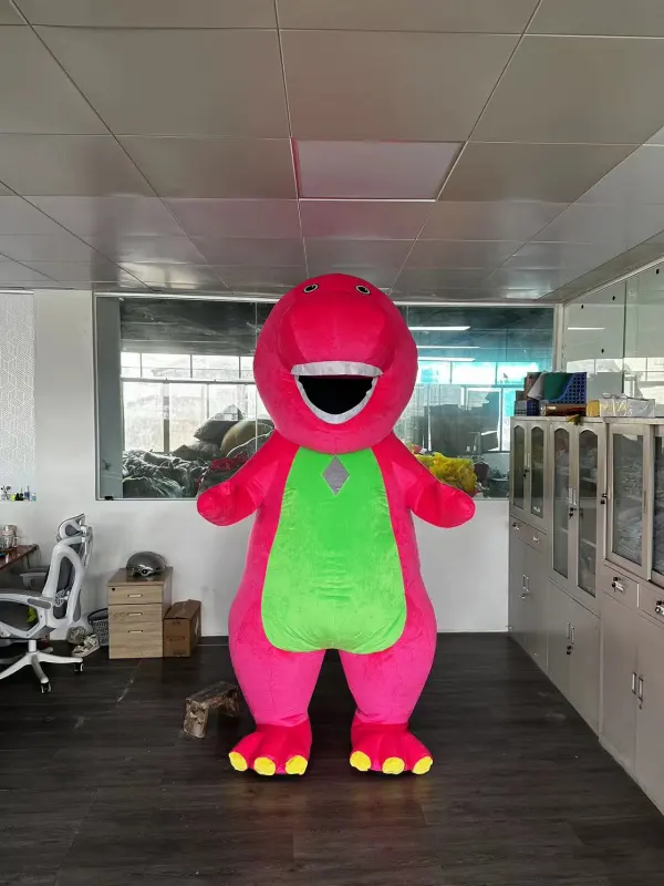 Inflatable barney dinosaur Mascot Costume