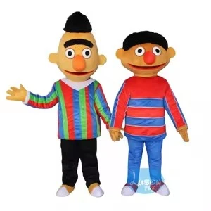 Sesame Street Cartoon character  Bert & Ernie mascot costume for adult