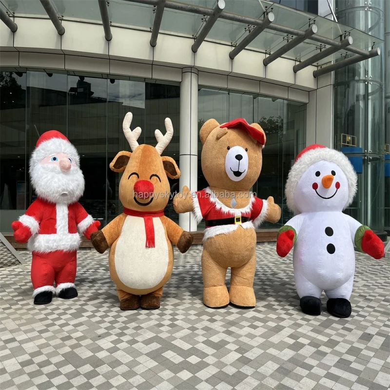 New Arrival Unisex Inflatable Santa Claus and Snowman Costume for Adults for Holiday Parties and Cosplay Christmas Decor
