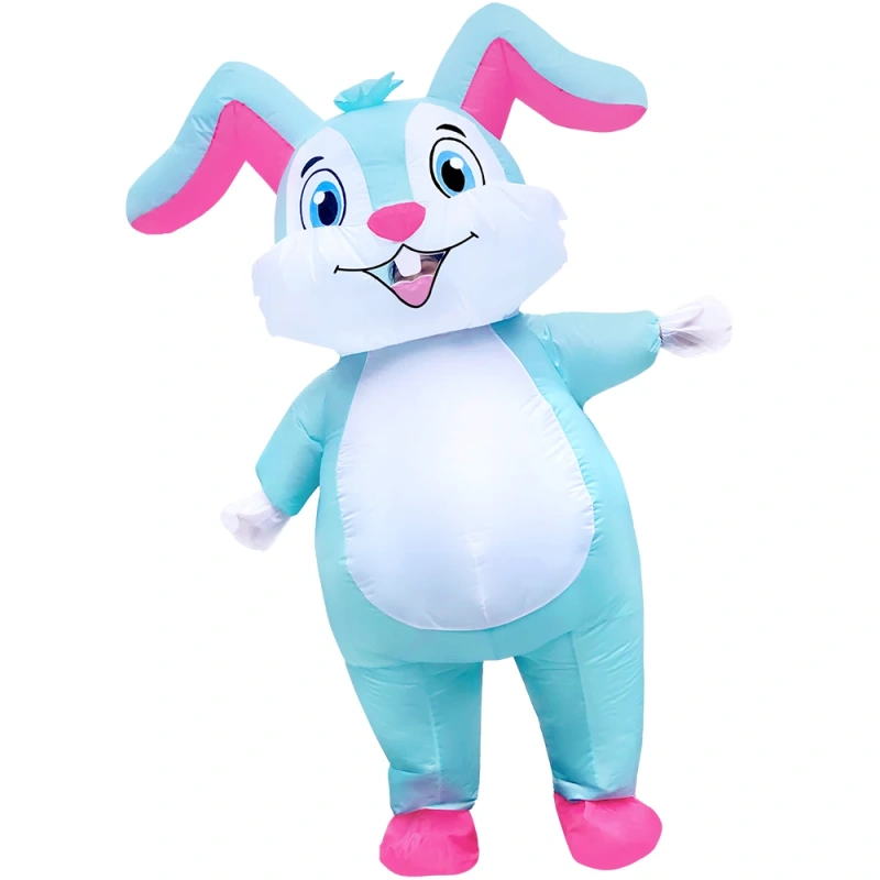 Wholesale Unisex New Style Happy Easter Rabbit Bunny Inflatable Walking Costume Mascot for Adults Party Performance