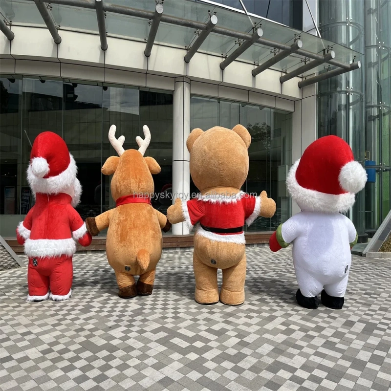 New Arrival Unisex Inflatable Santa Claus and Snowman Costume for Adults for Holiday Parties and Cosplay Christmas Decor