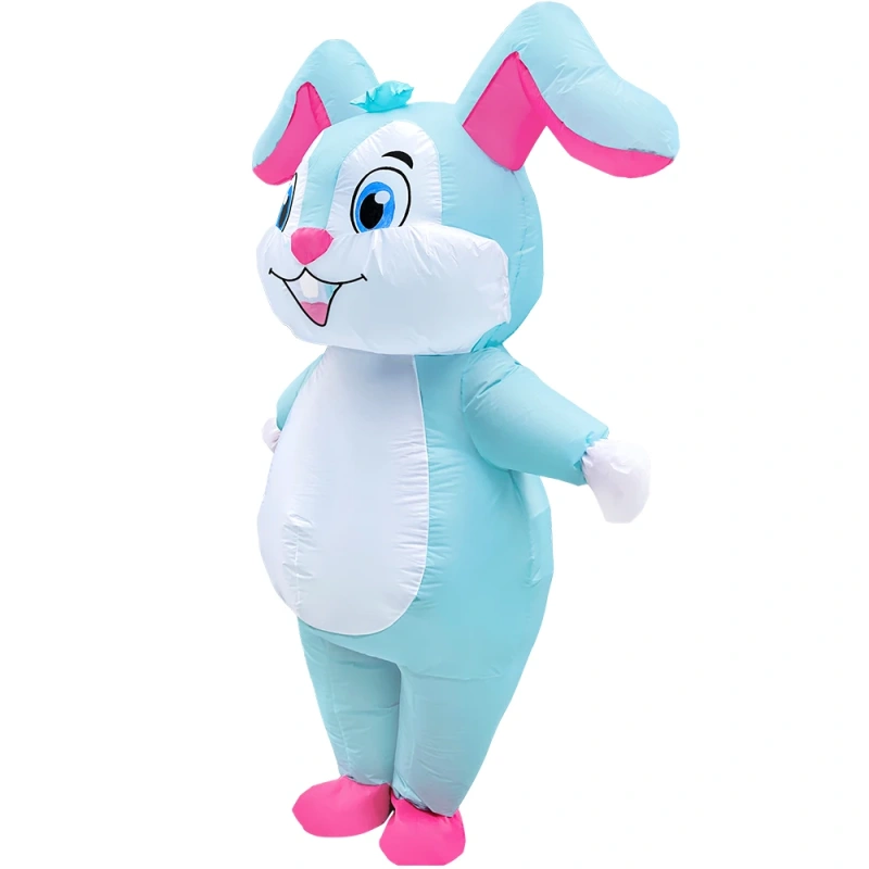 Wholesale Unisex New Style Happy Easter Rabbit Bunny Inflatable Walking Costume Mascot for Adults Party Performance