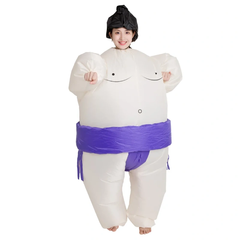 China Wholesale Inflatable Clown Costume Adult Circus Joker Suit for Parties Hand-Drawn Printing for Cosplay