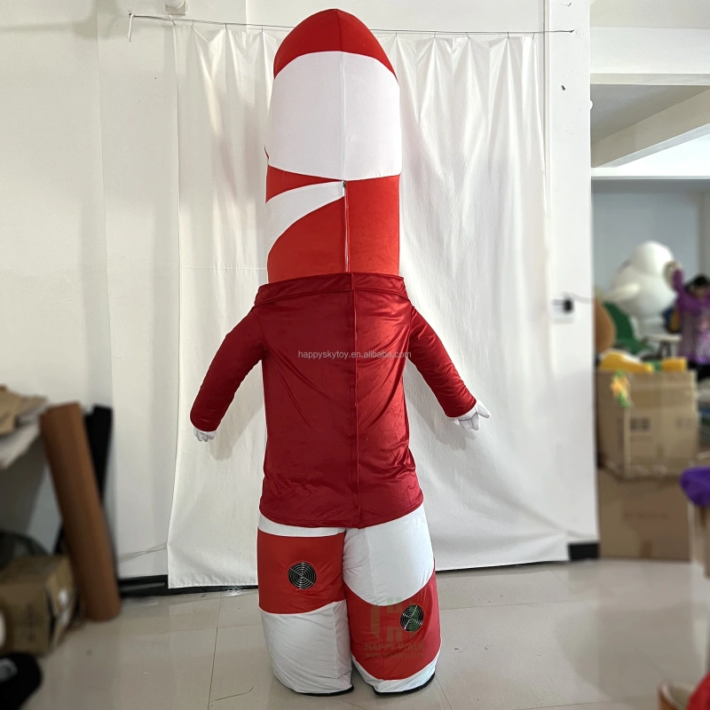 HI Commercial Berries Crutch Christmas Tree for Holiday Display Inflatable Christmas Crutches