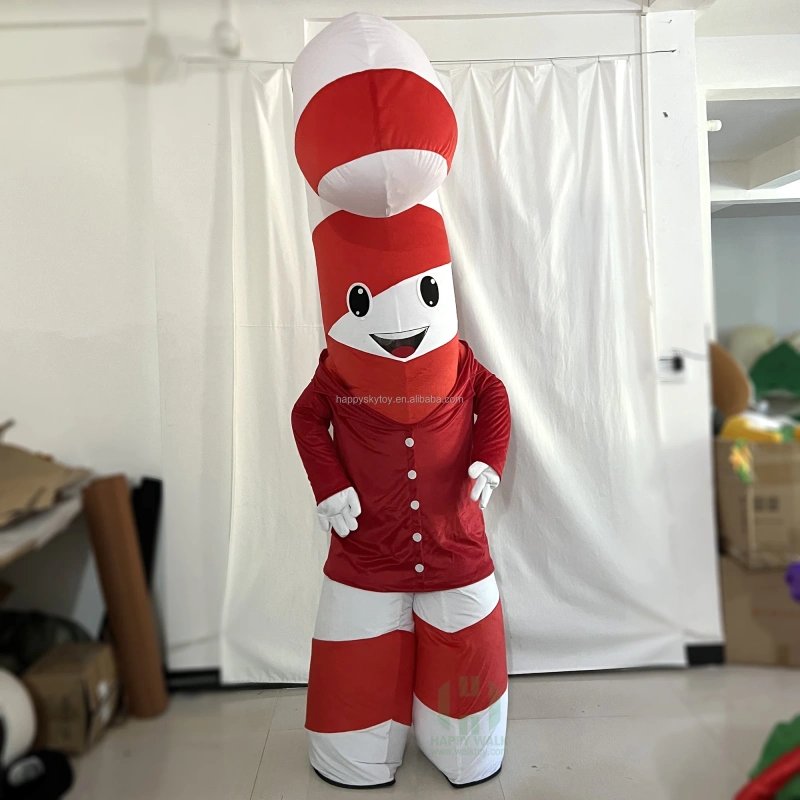 HI Commercial Berries Crutch Christmas Tree for Holiday Display Inflatable Christmas Crutches