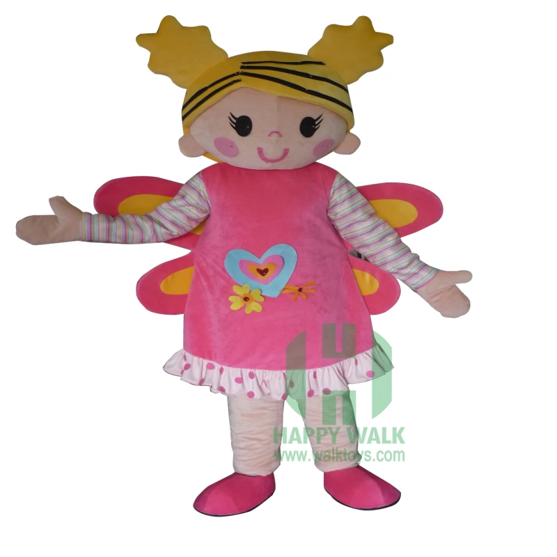 High Quality Pink Angel Girl Mascot Costume Cosplay Custom Adult Business Mascot for Sale