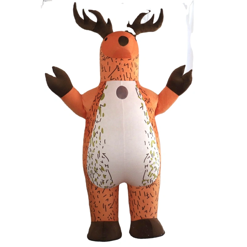 High Quality Giant Inflatable Deer Mascot Costume for Adult Cosplay-for Christmas and Holiday Parties