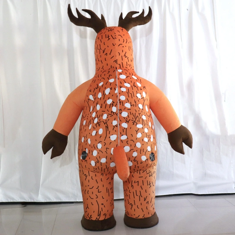 High Quality Giant Inflatable Deer Mascot Costume for Adult Cosplay-for Christmas and Holiday Parties
