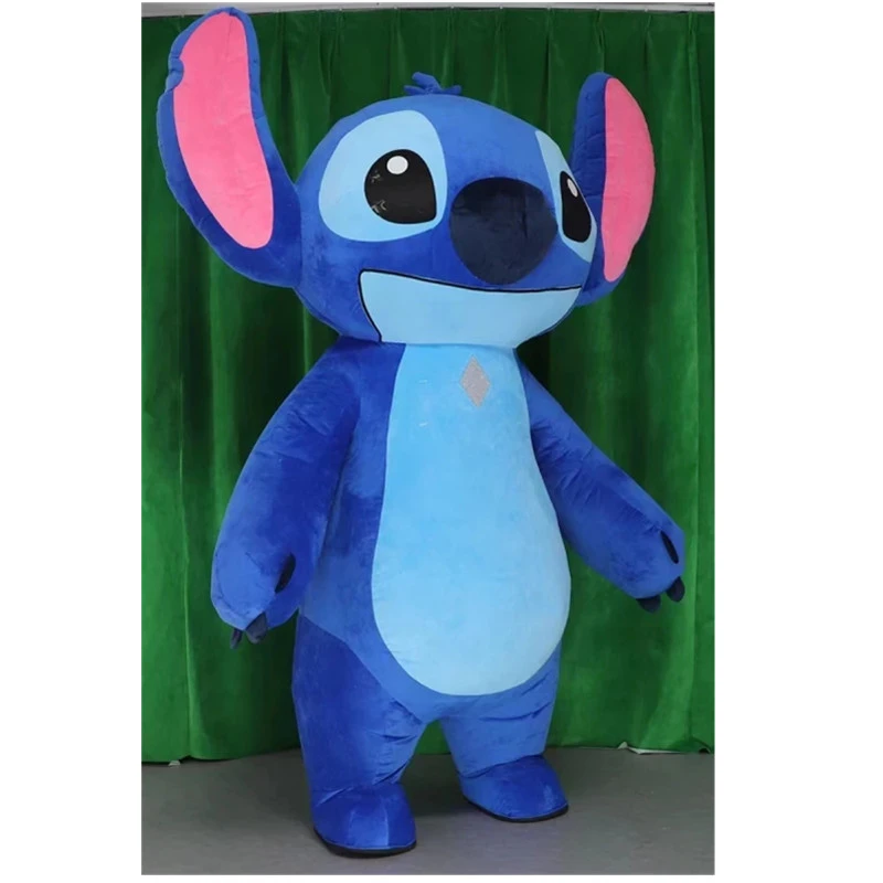 Unisex Adult  Plush Cartoon Character Inflatable Stitch Mascot Costume Animal Theme