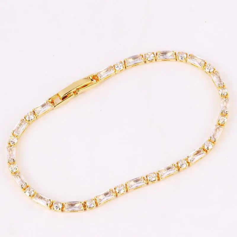 Collar de joyería de cobre con circonita de colores, pulsera, cadena retro para mujer