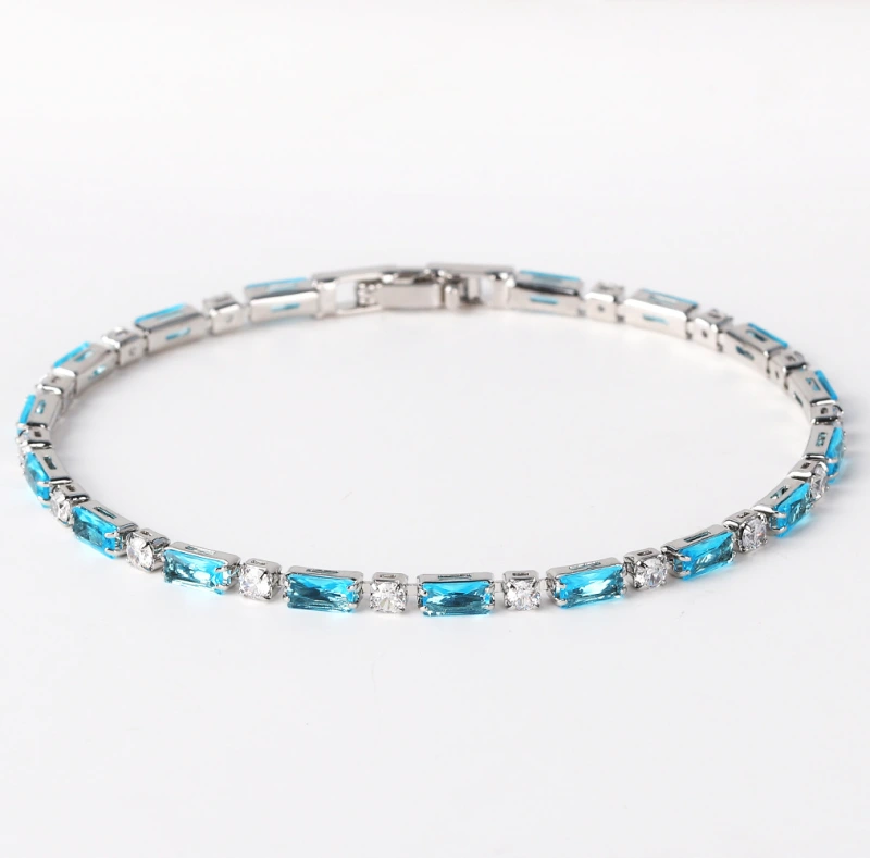 Collar de joyería de cobre con circonita de colores, pulsera, cadena retro para mujer  COPB/01-02