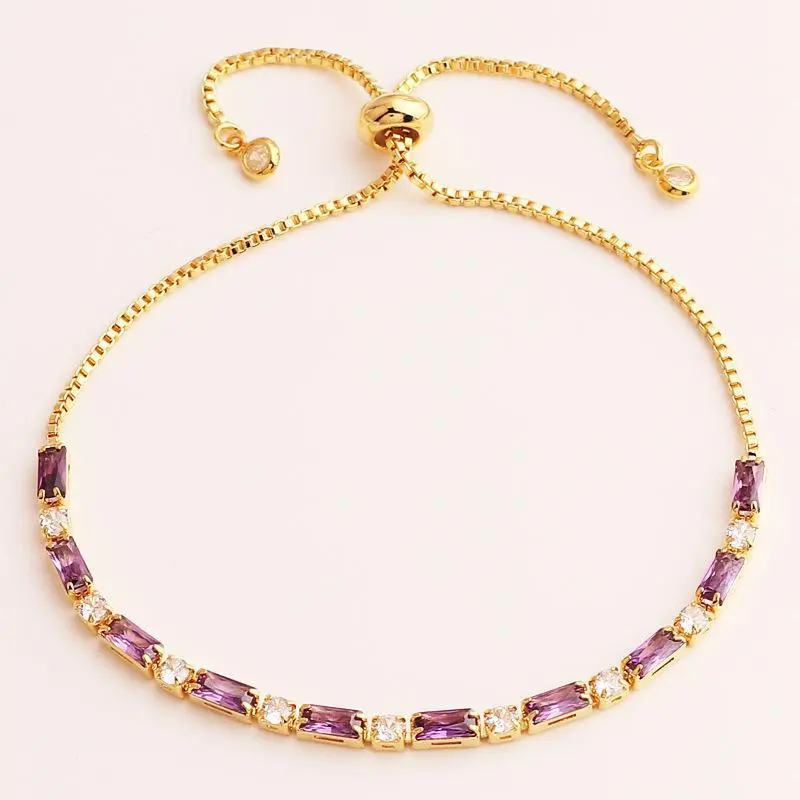 Collar de joyería de cobre con circonita de colores, pulsera, cadena retro para mujer