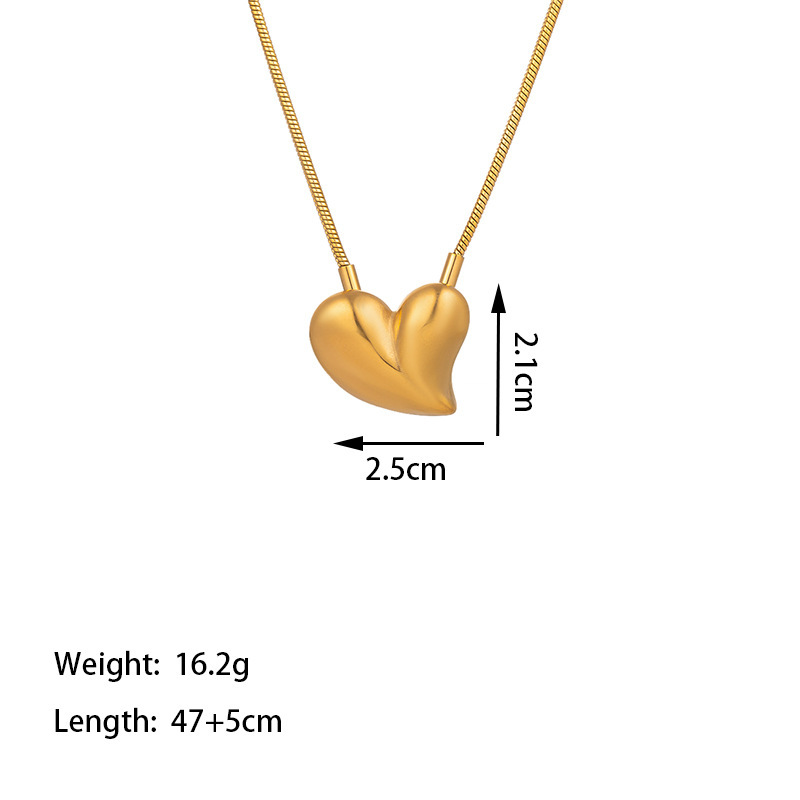 Traje al por mayor del acero inoxidable del collar de los pendientes del amor del oro de la joyería 18K de la moda para las mujeres