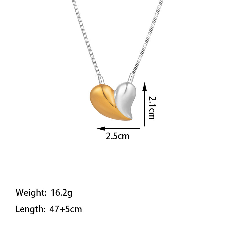 Traje al por mayor del acero inoxidable del collar de los pendientes del amor del oro de la joyería 18K de la moda para las mujeres