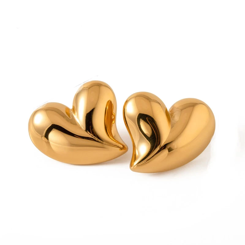 Traje al por mayor del acero inoxidable del collar de los pendientes del amor del oro de la joyería 18K de la moda para las mujeres