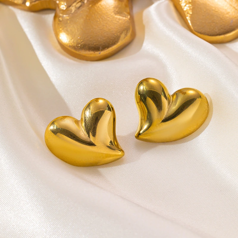 Traje al por mayor del acero inoxidable del collar de los pendientes del amor del oro de la joyería 18K de la moda para las mujeres