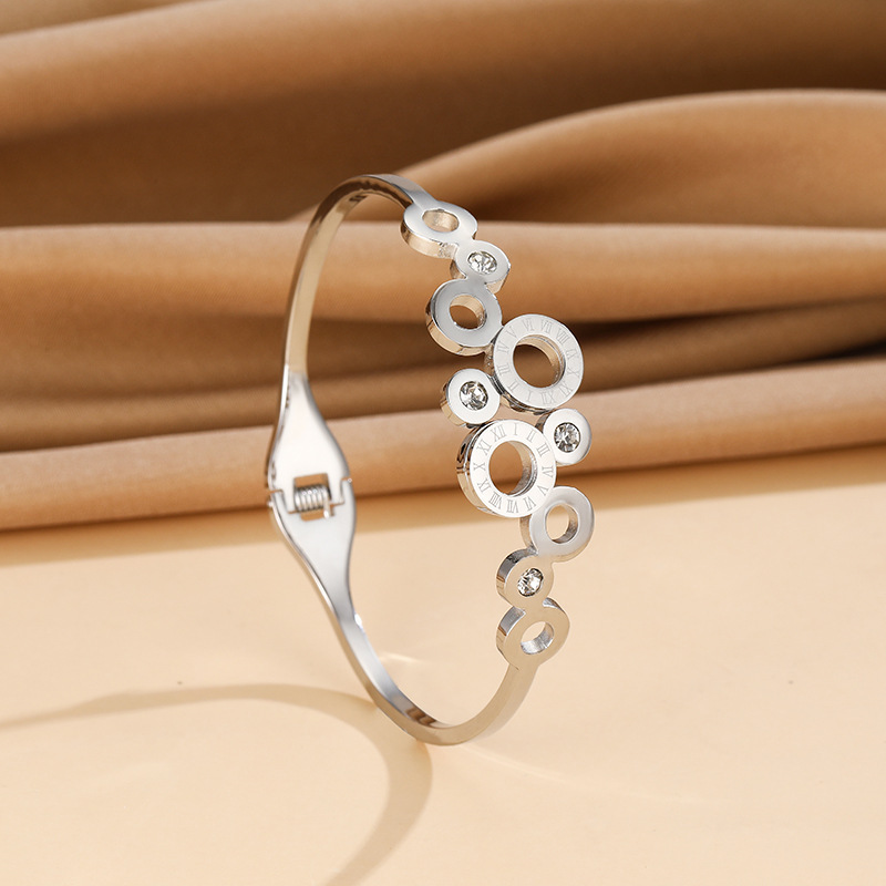 Anillo de acero inoxidable, aro romano, anillo de diamantes, pulsera, joyería  ACRSS/15-59