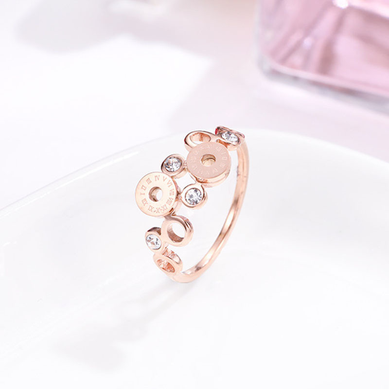 Anillo de acero inoxidable, aro romano, anillo de diamantes, pulsera, joyería  ACRSS/15-59