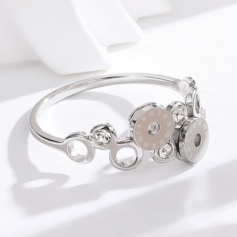 Anillo de acero inoxidable, aro romano, anillo de diamantes, pulsera, joyería  ACRSS/15-59