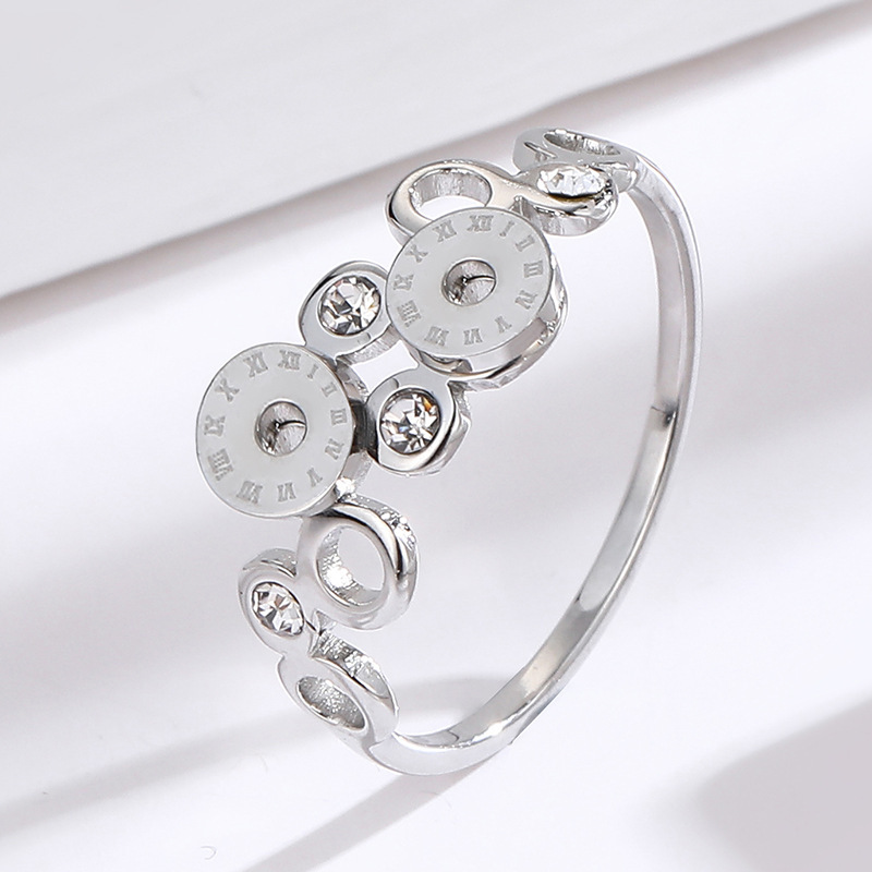 Anillo de acero inoxidable, aro romano, anillo de diamantes, pulsera, joyería  ACRSS/15-59