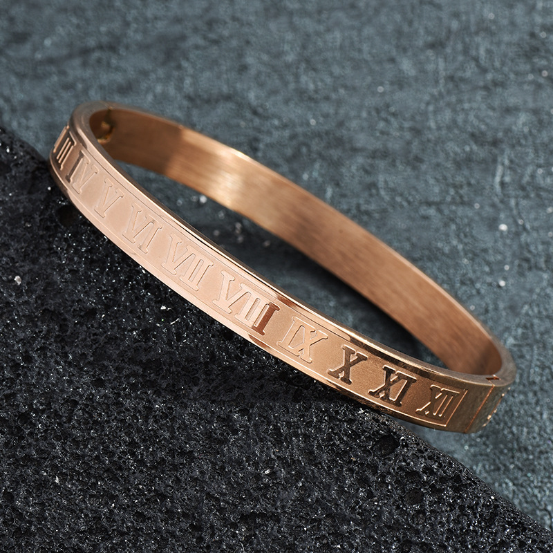 Pulsera con números romanos pulsera de acero inoxidable con hebilla y letras  ACRB/20-67