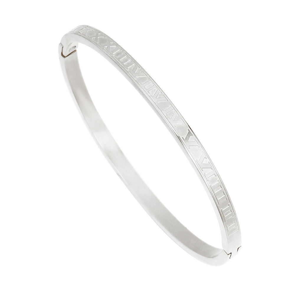 Pulsera con números romanos pulsera de acero inoxidable con hebilla y letras  ACRB/20-67