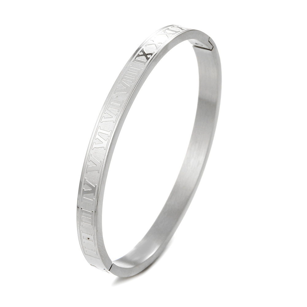 Pulsera con números romanos pulsera de acero inoxidable con hebilla y letras  ACRB/20-67