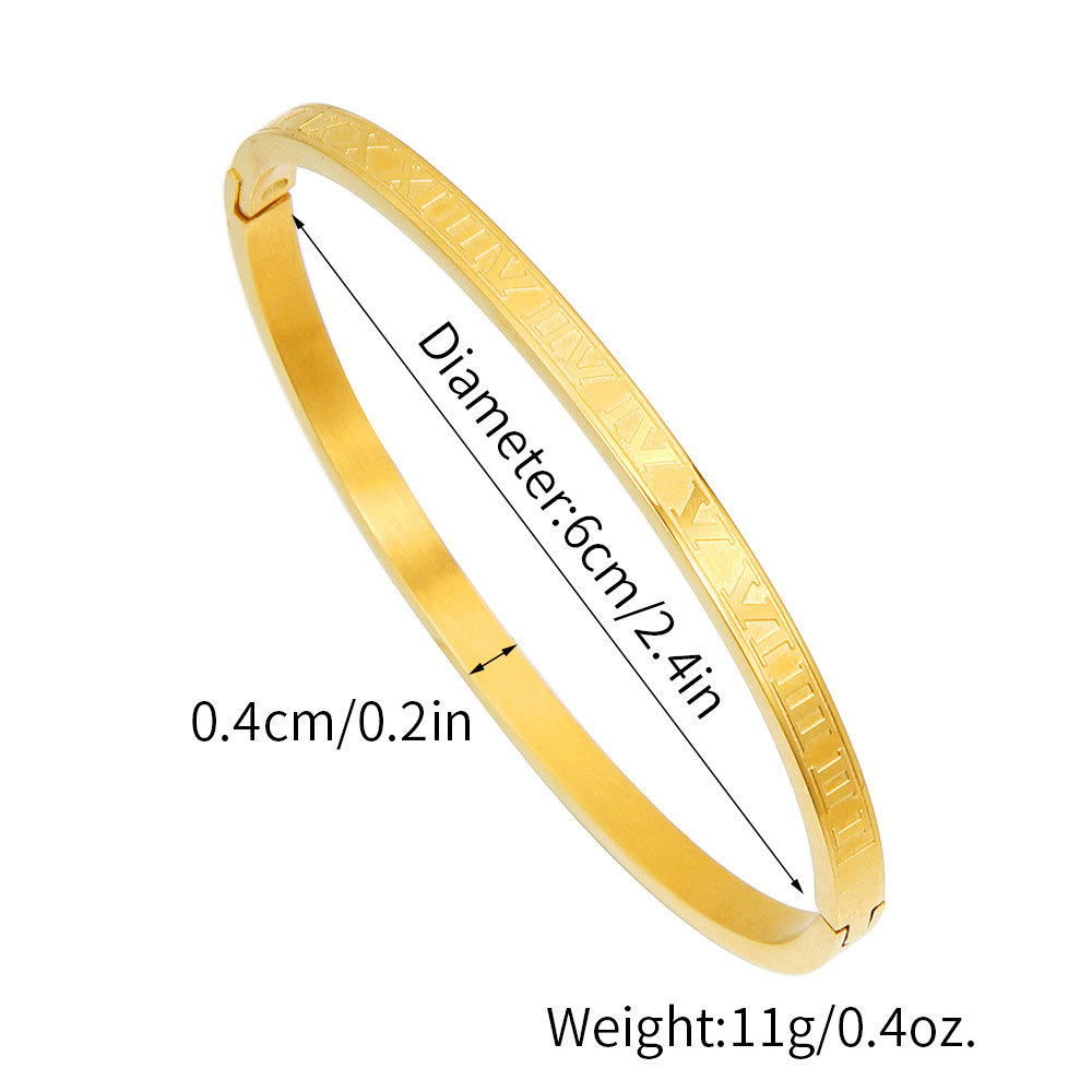 Pulsera con números romanos pulsera de acero inoxidable con hebilla y letras  ACRB/20-67