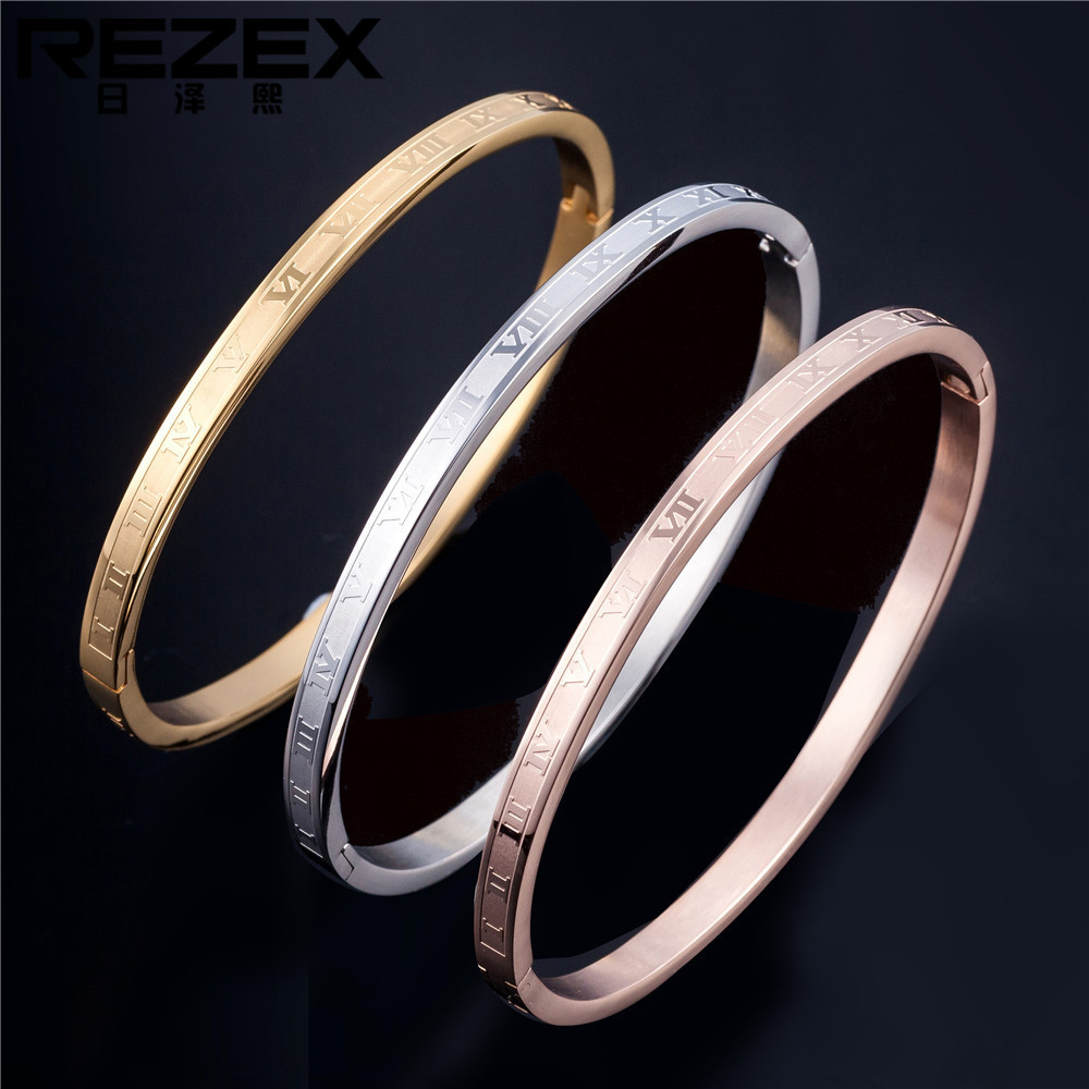 Pulsera con números romanos pulsera de acero inoxidable con hebilla y letras  ACRB/20-67
