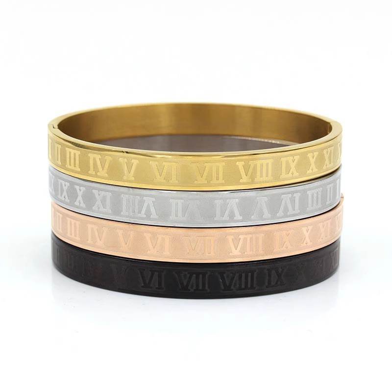 Pulsera con números romanos pulsera de acero inoxidable con hebilla y letras  ACRB/20-67