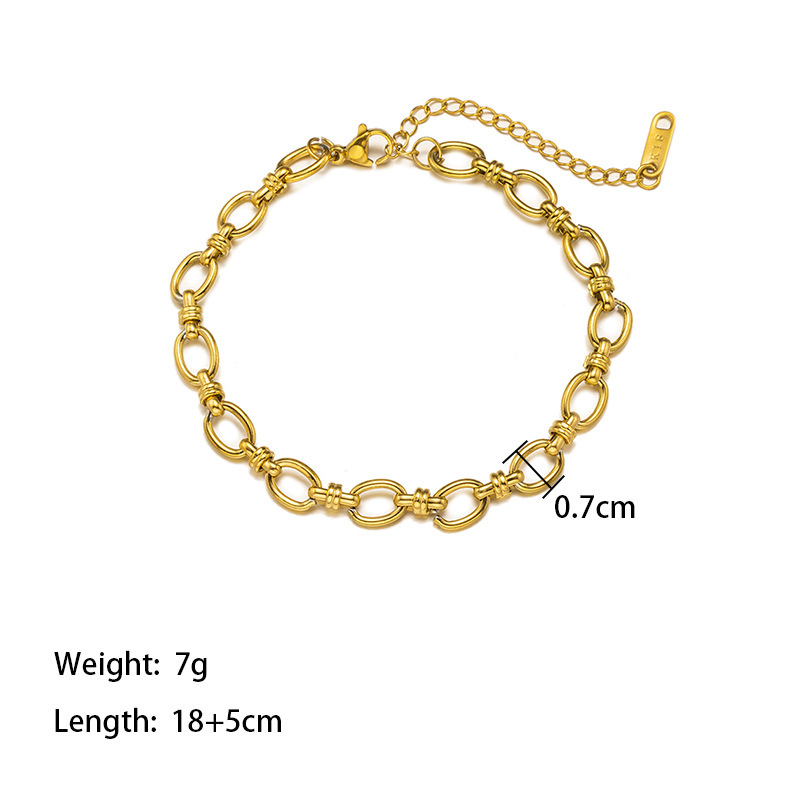 Venta al por mayor, collar de traje de acero inoxidable a la moda de lujo ligero, joyería de pulsera, joyería con temperamento simple  ACRSS/03-103