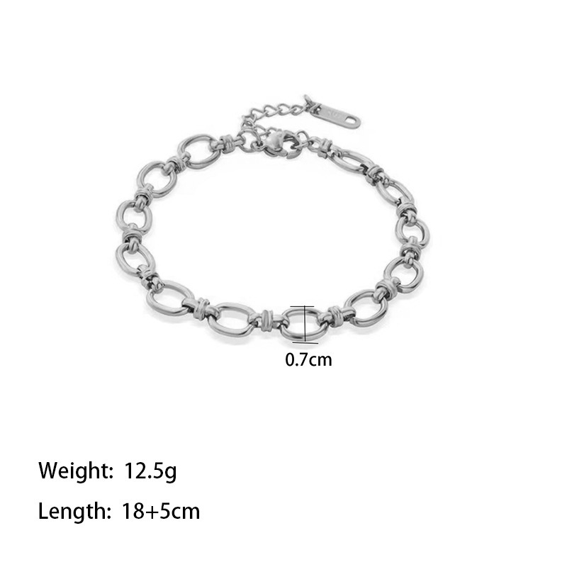 Venta al por mayor, collar de traje de acero inoxidable a la moda de lujo ligero, joyería de pulsera, joyería con temperamento simple  ACRSS/03-103