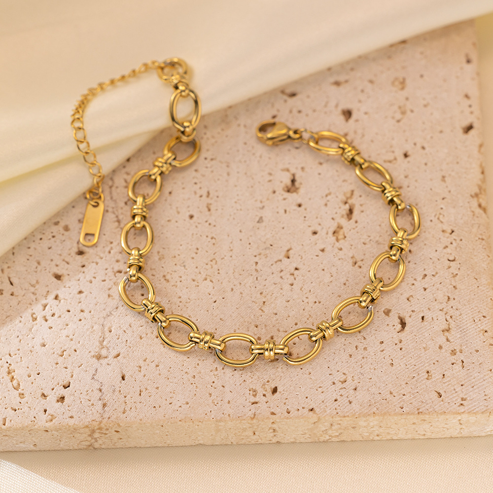 Venta al por mayor, collar de traje de acero inoxidable a la moda de lujo ligero, joyería de pulsera, joyería con temperamento simple  ACRSS/03-103