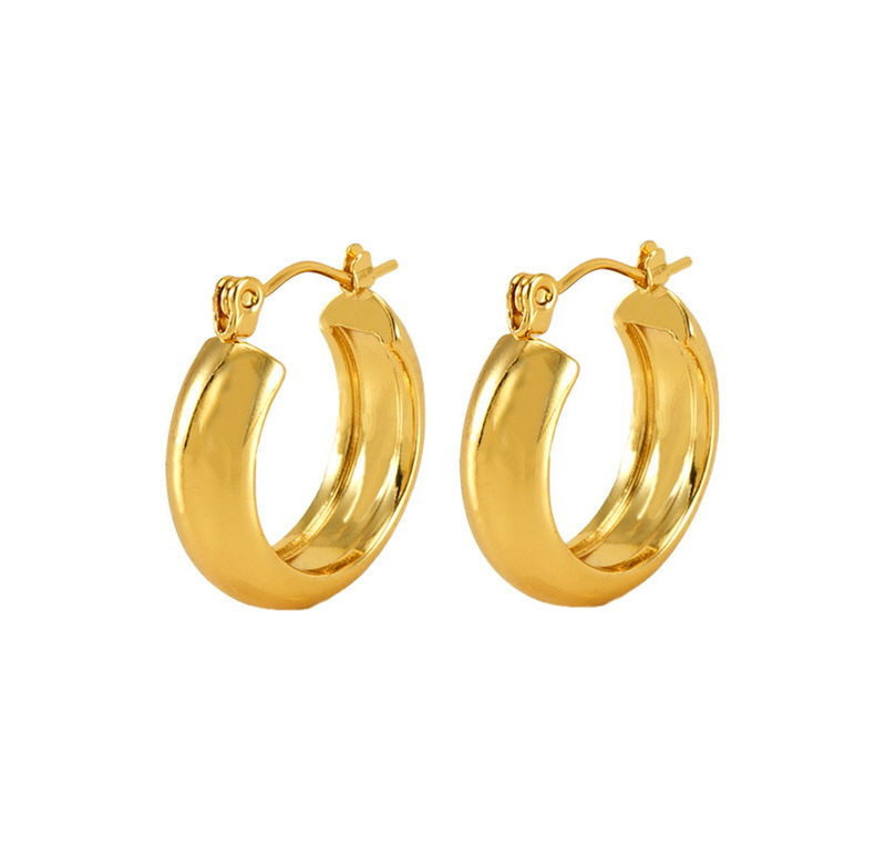 Pendientes trenzados en forma de C con hebilla de herradura de fundición de acero inoxidable estilo INS pendientes irregulares  ACRE/38-184